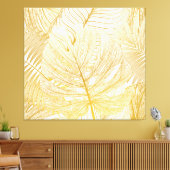 Tropische palmbladeren: patroon. canvas afdruk (Insitu (Woonkamer))