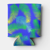 Tropische palmbladeren patroon - moderne botanisch blikjeskoeler (Voorkant)