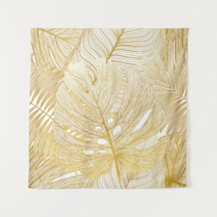 Tropische palmbladeren: patroon. wandkleed