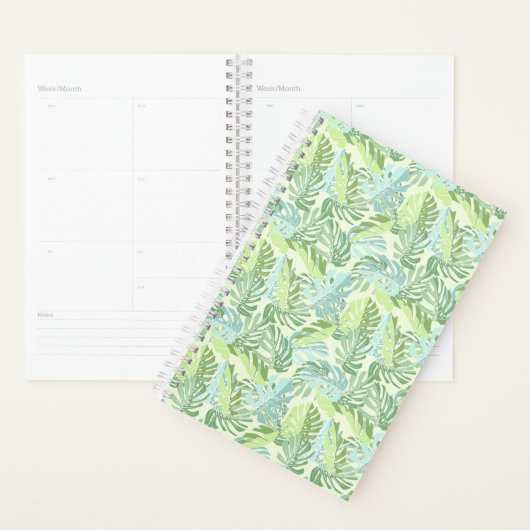 Tropische palmbladeren planner (Display)