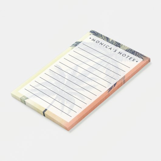 Tropische palmbladeren post-it® notes (Schuin)