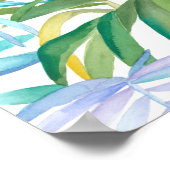 Tropische palmbladeren poster (Hoek)