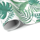 Tropische palmbladeren prullenbak cadeaupapier (Rol Hoek)