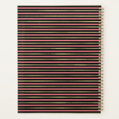 Tropische palmbladeren Ring Folie Stripes Wedding Planner (Achterkant)