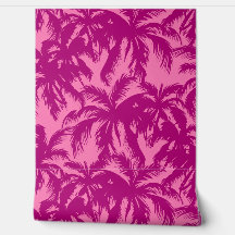 Tropische palmbladeren Roze en Fuscia