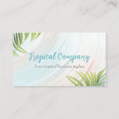 Tropische palmbladeren schoon Visitekaartje (Achterkant)