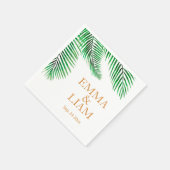 Tropische palmbladeren servet (Hoek)