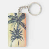 Tropische palmbladeren sleutelhanger (achterkant)