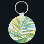 Tropische palmbladeren sleutelhanger<br><div class="desc">Tropische palmbladeren. Artiest: Megan Meagher. Afbeelding-ID: 149600FN.</div>