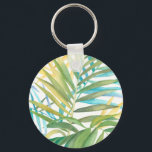 Tropische palmbladeren sleutelhanger<br><div class="desc">Tropische palmbladeren. Artiest: Megan Meagher. Afbeelding-ID: 149600FN.</div>