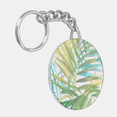 Tropische palmbladeren sleutelhanger (Voorkant Links)
