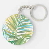 Tropische palmbladeren sleutelhanger (Achterkant)