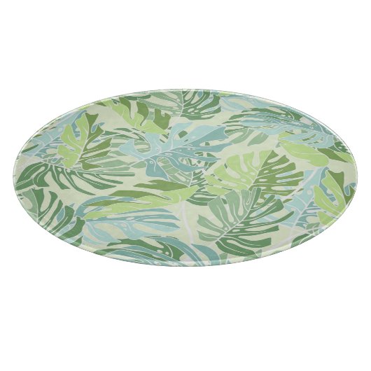 Tropische palmbladeren snijplank (Hoek)