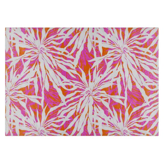 Tropische palmbladeren snijplank (Voorkant)