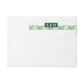 Tropische palmbladeren, strand bruiloft (Achterkant)