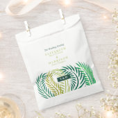 Tropische palmbladeren, strand bruiloft bedankzakje (Geknipt)