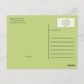 Tropische palmbladeren, strand bruiloft dank u briefkaart (Achterkant)