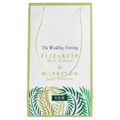 Tropische palmbladeren, strand bruiloft klein cadeauzakje (Voorkant)