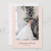 Tropische palmbladeren stranden gouden bruiloft kaart (Achterkant)