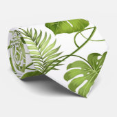Tropische palmbladeren stropdas (Opgerold)