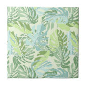 Tropische palmbladeren tegeltje (Voorkant)