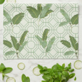 Tropische palmbladeren theedoek (Gevouwen)