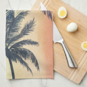 Tropische palmbladeren theedoek (Quarter Fold)