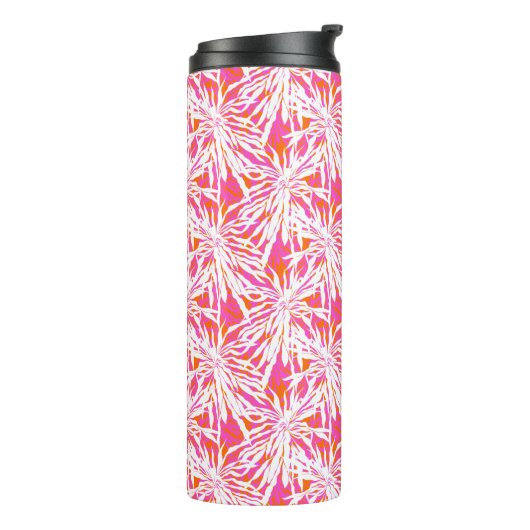 Tropische palmbladeren thermosbeker (Gedraaid links)