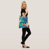 Tropische palmbladeren tote bag (Op model)