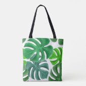 Tropische palmbladeren tote bag (Achterkant)