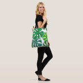 Tropische palmbladeren tote bag (Op model)