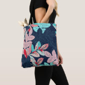 Tropische palmbladeren:  tote bag (Dichtbij)