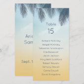 Tropische Palmbladeren Trouw Stoelenplattegrond (Voorkant / Achterkant)