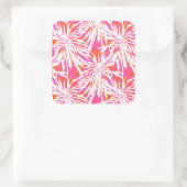 Tropische palmbladeren vierkante sticker (Tas)