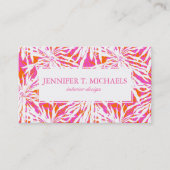 Tropische palmbladeren visitekaartje (Voorkant)