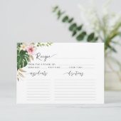 Tropische palmbladeren vrijgezellenfeest receptkaa (Staand voorkant)