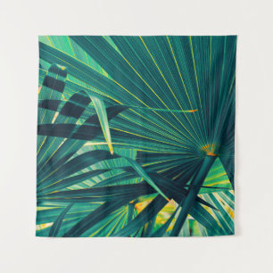 Tropische palmbladeren wandkleed