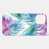 Tropische palmbladeren, waterverf bloemmotief. Case-Mate iPhone case (Achterkant (horizontaal))