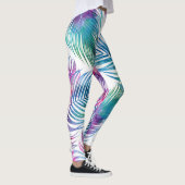 Tropische palmbladeren, waterverf bloemmotief. leggings (Rechts)