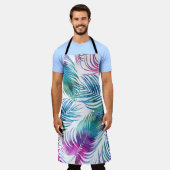 Tropische palmbladeren, waterverf bloemmotief. schort (Gedragen)