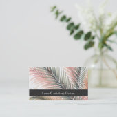 Tropische palmbladeren Waterverven Visitekaartje (Staand voorkant)