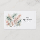 Tropische palmbladeren Waterverven Visitekaartje (Achterkant)