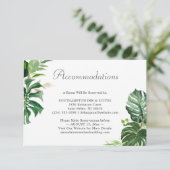 Tropische palmbladeren Weddenschappen Informatiekaartje (Staand voorkant)