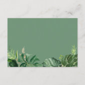 Tropische palmbladeren Weddenschappen Informatiekaartje (Achterkant)