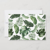 Tropische palmbladeren Wedding RSVP reageren Kaart (Achterkant)