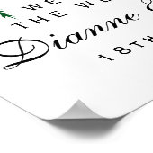 Tropische palmbladeren Welkomstbord bruiloft Poster (Hoek)