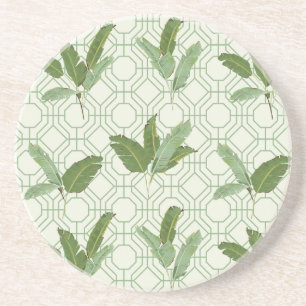 Tropische palmbladeren zandsteen onderzetter