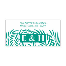 Tropische palmbladeren  zelfinktende stempel