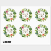 tropische palmbladeren zoet 16 party sticker (Vel)