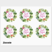 tropische palmbladeren zoet 16 party sticker (Vel)